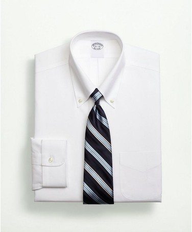 Stretch Supima® Cotton Non-Iron Pinpoint Oxford Button-Down Collar Dress Shirt