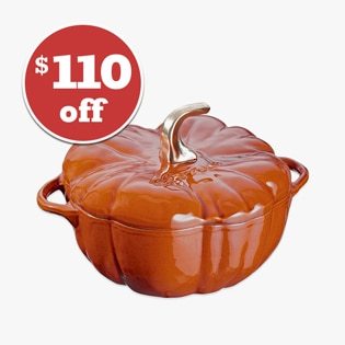 Staub® 3.5-Quart Pumpkin Cocotte - $110 off