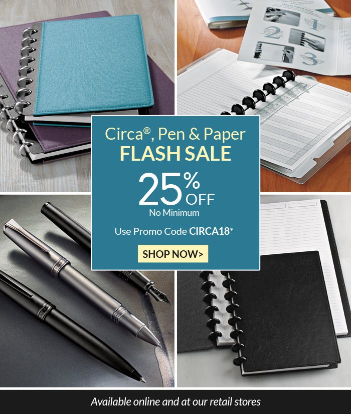 Circa, Pen & Paper Flash Sale - 25% Off!