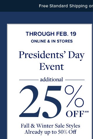 PRESIDENTS' DAY EVENT