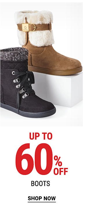 Up to 60% off boots. Shop Now.