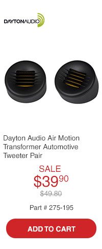 Dayton Audio AMTPOD-4 Air Motion Transformer Automotive Tweeter Pair
