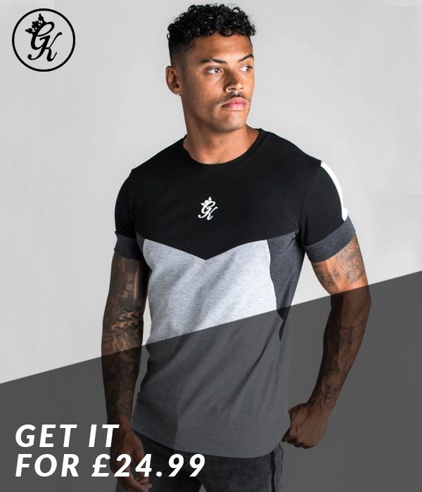 Gym King Koen T-Shirt - Grey Marl/Black