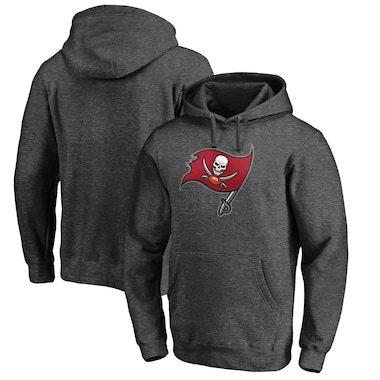 Tampa Bay Buccaneers NFL Pro Line by Fanatics Branded Primary Logo Pullover Hoodie - Heather Gray