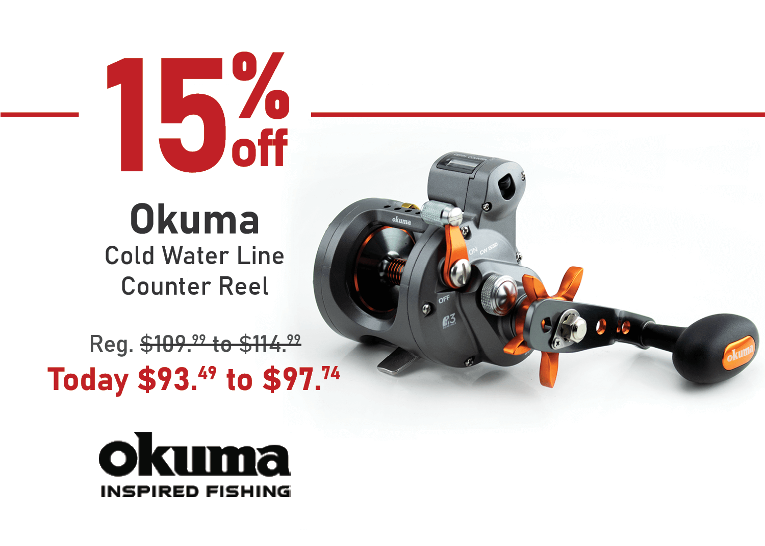 Save 20% on the Okuma Cold Water Line Counter Reel
