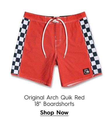 Original Arch Quik Red 18" Boardshorts