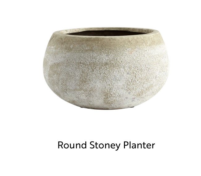 Round Stoney Planter