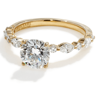 Neil Lane Artistry Round-Cut Lab-Grown Diamond Engagement Ring 2 ct tw 14K Yellow Gold