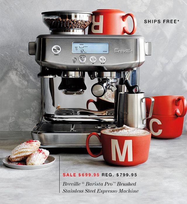 breville barista pro brushed stainless steel espresso machine