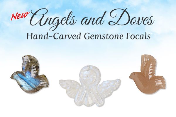 New Angels and Doves Hand-Carved Gemstone Focals