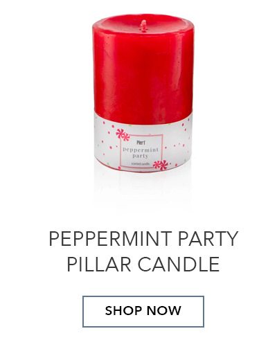 Pier 1 Peppermint Party 3x4 Mottled Pillar Candle | SHOP NOW