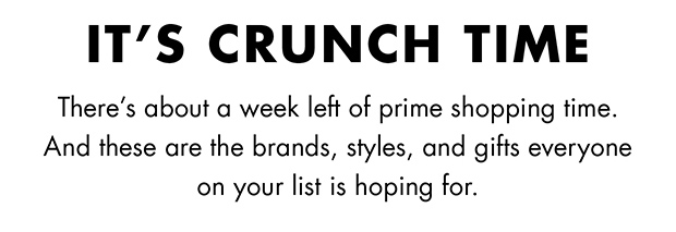 It's Crunch Time