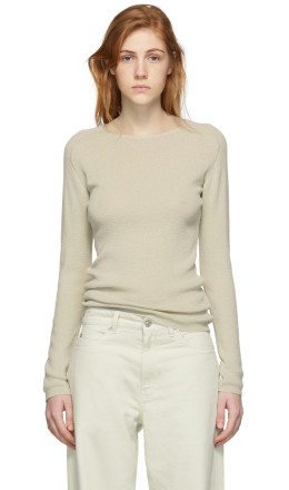 Our Legacy - Beige Knit Crepe Slim Sweater
