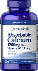 Absorbable Calcium 1200 mg Plus Vitamin D3 25 mcg