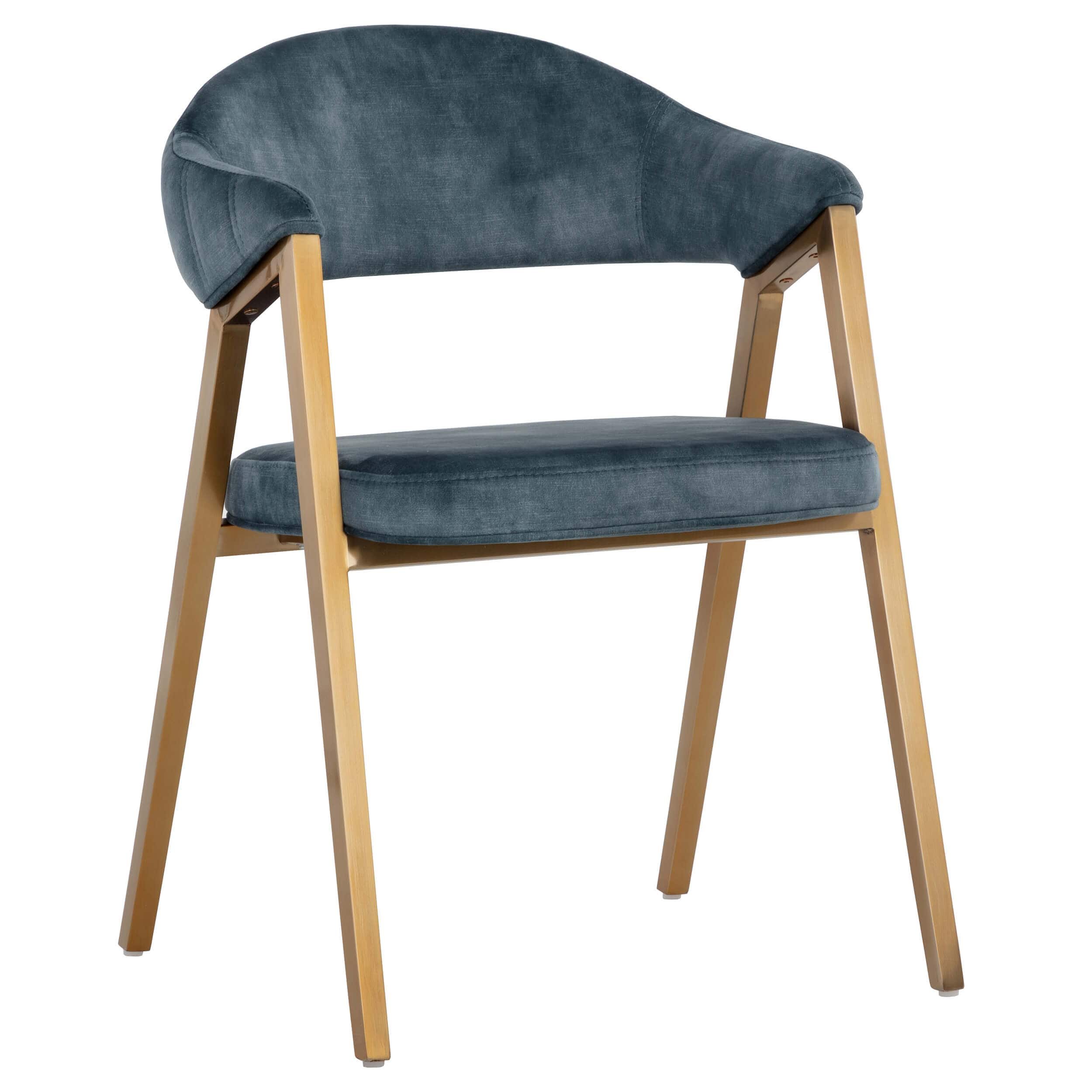 Image of Burgos Arm Chair, Nono Petrol, Set of 2