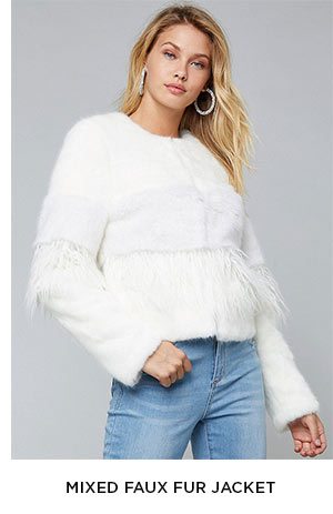 Mixed Faux Fur Jacket