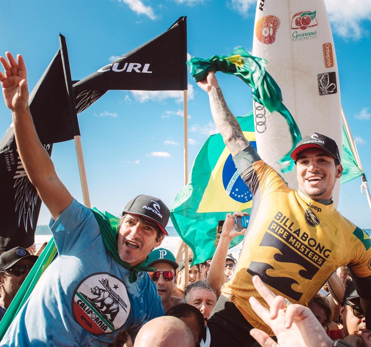 Gabriel Medina and his Father Charlie