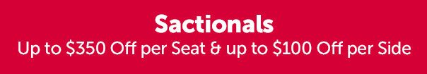 SACTIONALS | Up to $100 Off Per Side + Up to $300 Off Per Seat