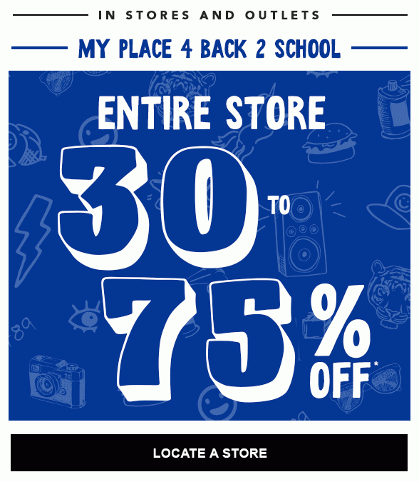 30-75% Off Entire Store