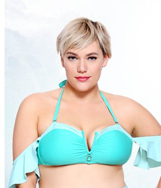 Jasmine Off the Shoulder Swim Top Plus Size