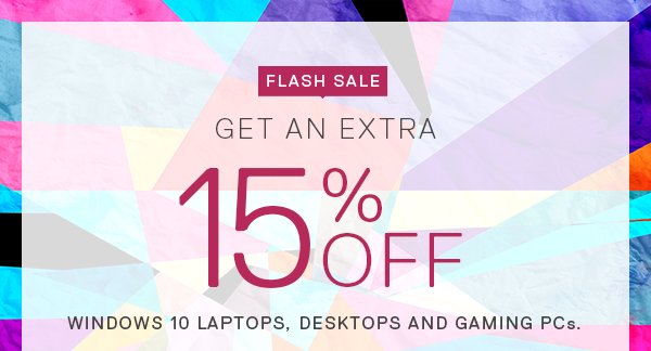 FLASH SALE GET AN EXTRA 15% OFF