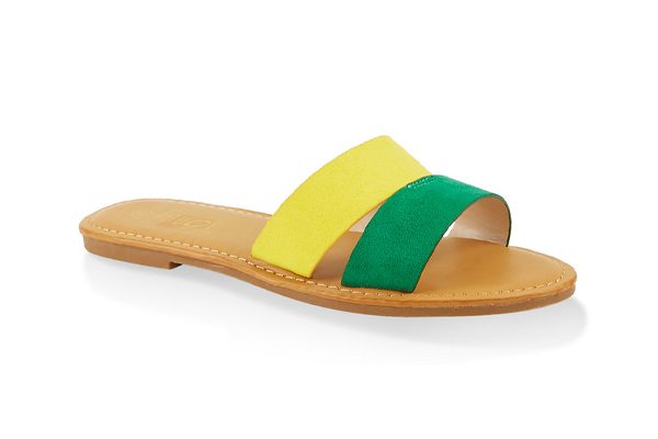 Split Band Slide Sandals