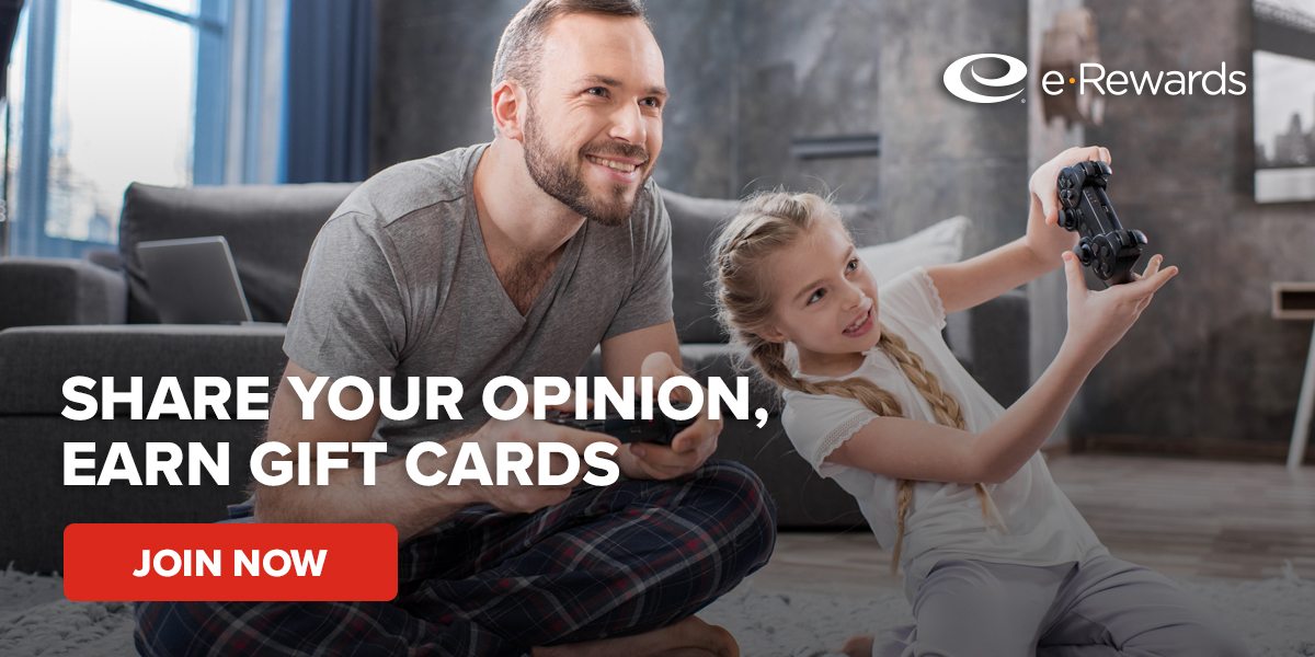 Give your opinions in e-Rewards, earn gift cards! Click here to join now.