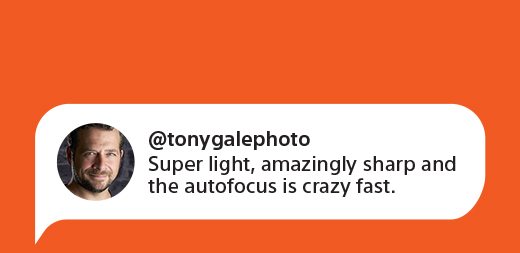 @tonygalephoto | Super light, amazingly sharp and the autofocus is crazy fast.