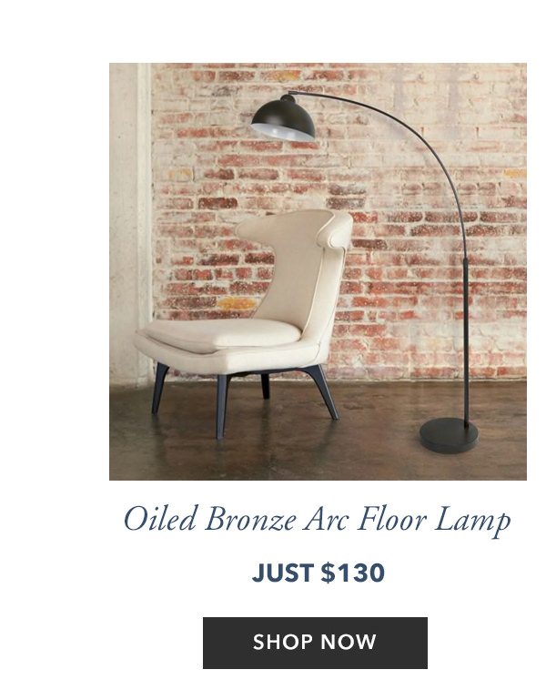 Oiled Bronze Modern Arc Floor Lamp | SHOP NOW