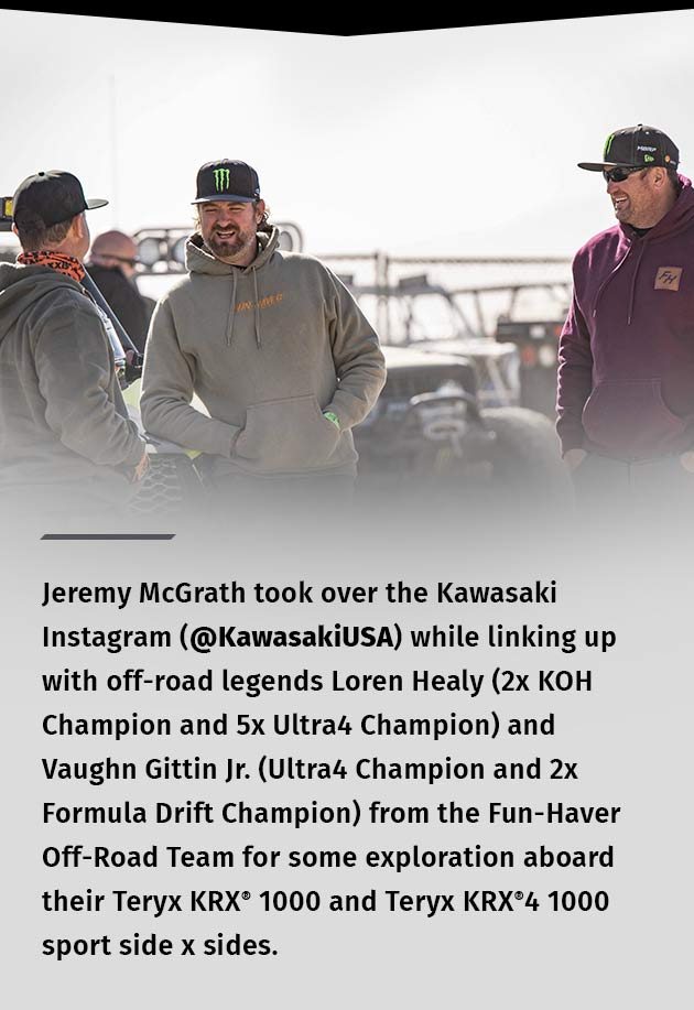 Jeremy McGrath linking up with off-road legends Loren Healy and Vaughn Gittin Jr.