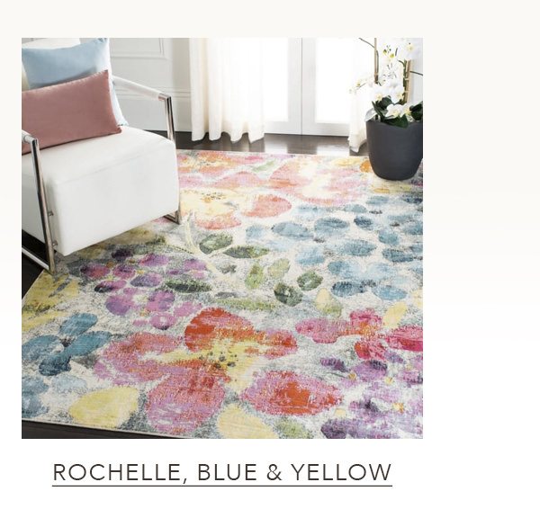 Rochelle Blue and Yellow Rug | SHOP NOW