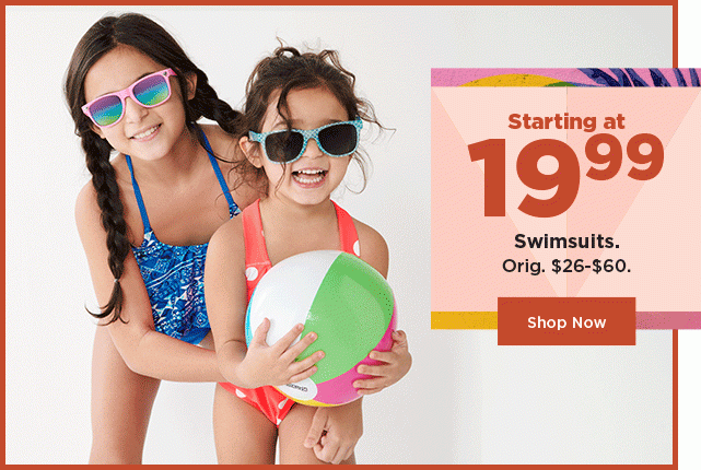 starting at 19.99 swimsuits for the family.  shop now.