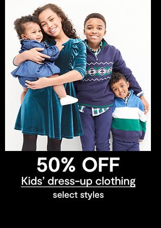 50% OFF Kids' dress-up clothing, select styles