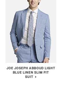 JOE Joseph Abboud Light Blue Linen Slim Fit Suit Separates Jacket> 