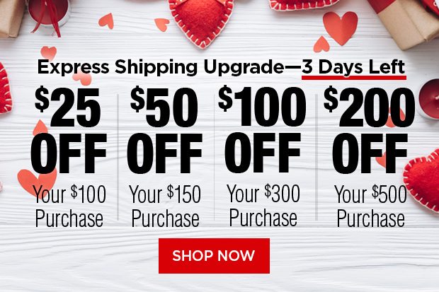 Save BIG and upgrade to Express Shipping for no extra charge!