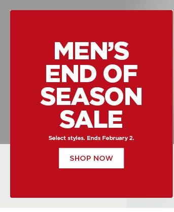 mens end of season sale. shop now.