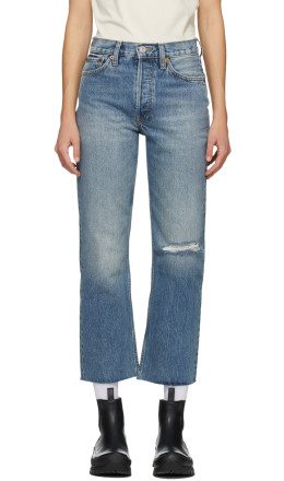 Re/Done - Blue 90S Loose Straight Jeans