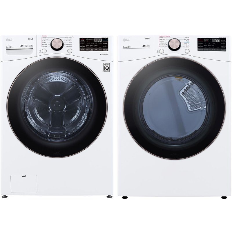 LG Ultra Large Capacity White Electric Laundry Pair