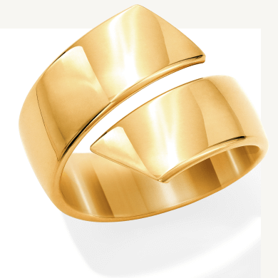 Bypass Ring 14K Yellow Gold - Size 7