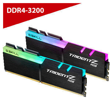 G.Skill Trident Z RGB 16GB (2 x 8GB) DDR4-3200 PC4-25600 CL16 Dual Channel Desktop Memory Kit