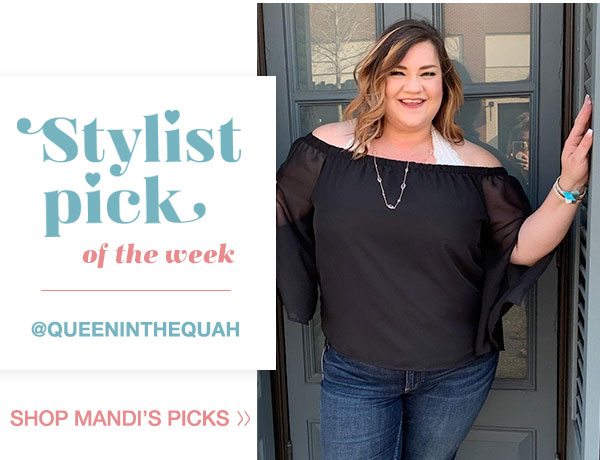 Stylist pick of the week. @queeninthequah. Shop Mandi's picks.