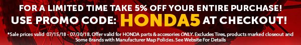 BikeBandit Honda Promo Code