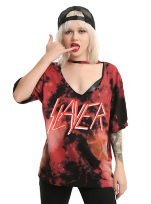 Slayer Logo Cutout Choker Tee