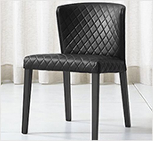 Curran Quilted Onyx Dining Chair