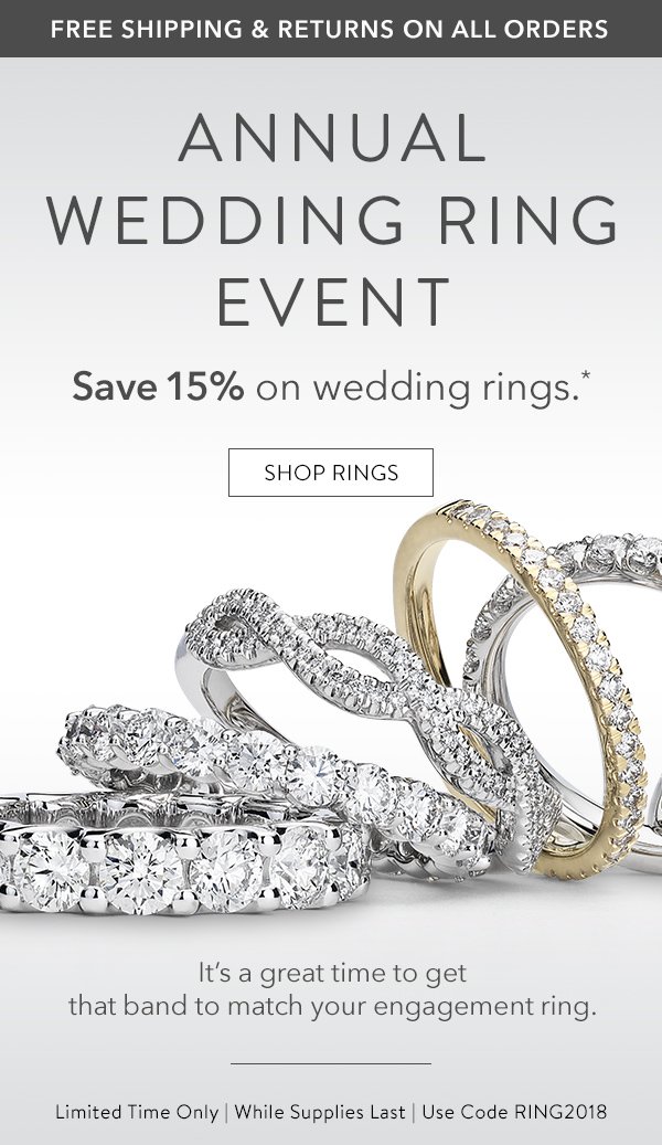 Save 15% on wedding rings* with code RING2018. Shop Rings