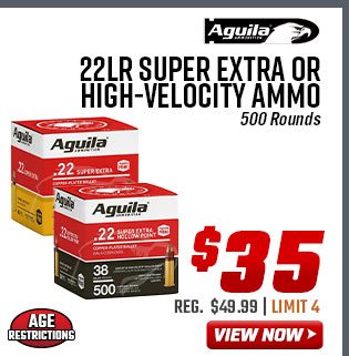 Aguila 22LR Super Extra or High-Velocity Ammo