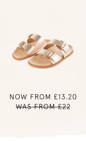 Metallic buckle sandals gold was From £22.00 now from £13.20