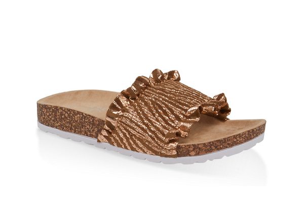 Ruffled Footbed Sandals