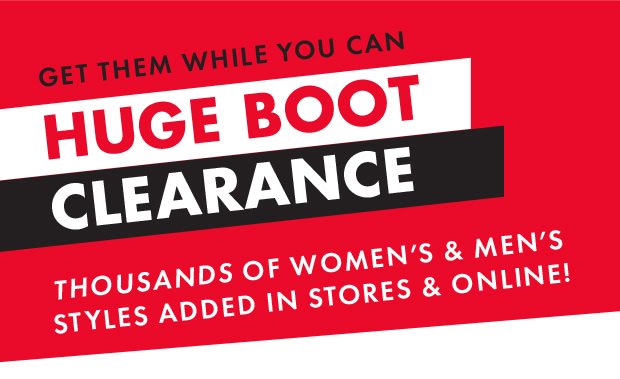 HUGE BOOT CLEARANCE