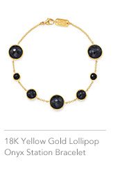 18K Gold Onyx Bracelet